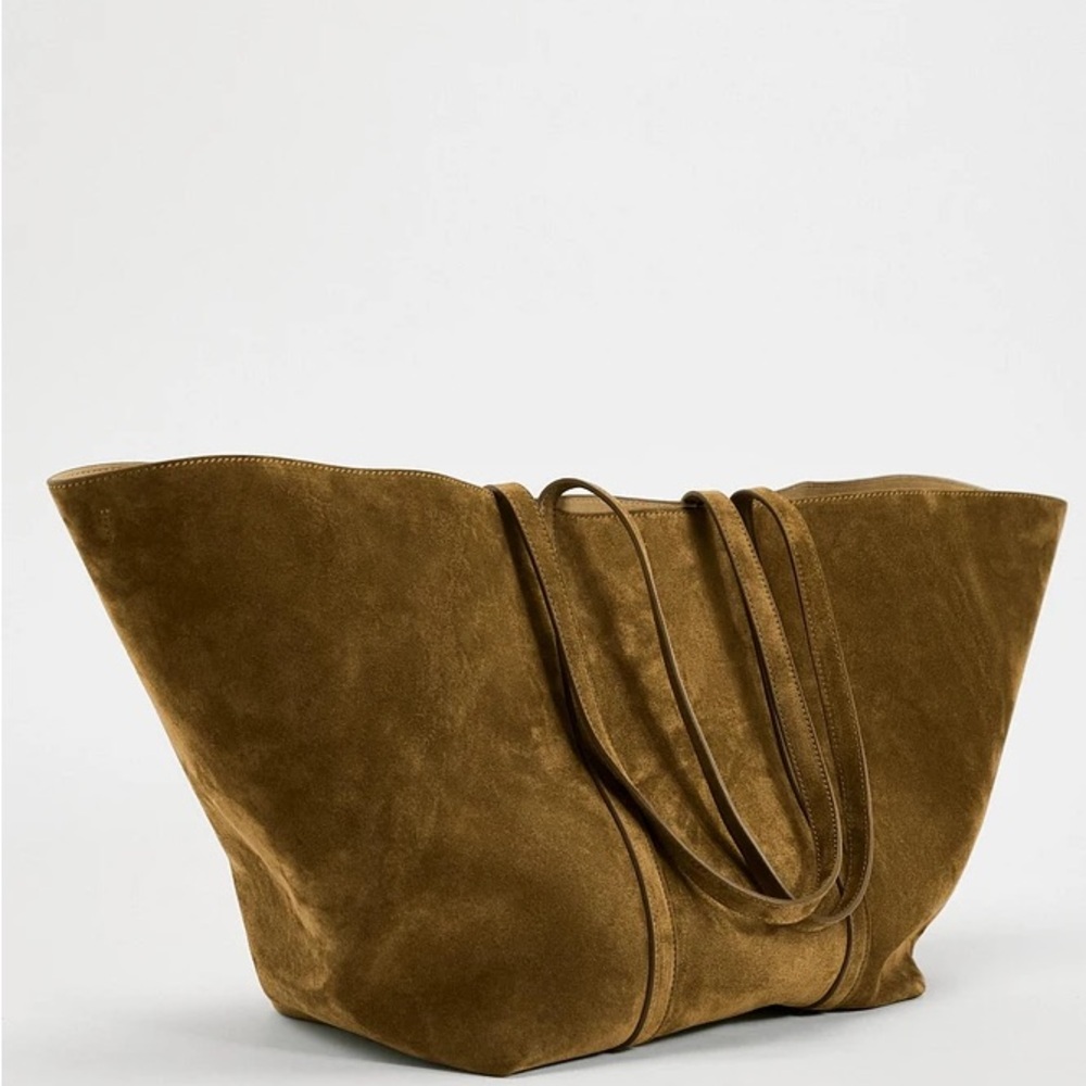 Zara suede tote bag